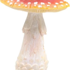 SID Tuinbeeld Paddenstoel Sander Rood / Crème 12 X 12 X 12 Cm