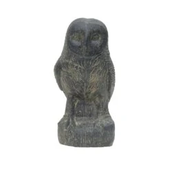 Tuinbeeld Uil Zwart / Grijs 22 X 38 X 50 Cm
