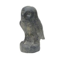 Tuinbeeld Uil Zwart / Grijs 40 X 65 X 100 Cm