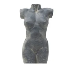 Tuinbeeld Vrouw Zwart / Grijs 22 X 15 X 40 Cm