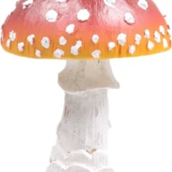 SID Tuinbeeld Paddenstoel Sander Rood / Wit 8 X 8 X 10 Cm