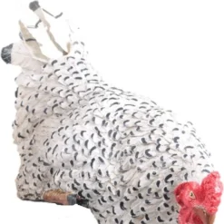 Farmwood Tuinbeeld Kip Op Rand Wit 23 X 14 X 24 Cm