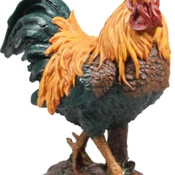 Farmwood Tuinbeeld Haan Bruin / Oranje / Groen 25 X 13 X 30 Cm