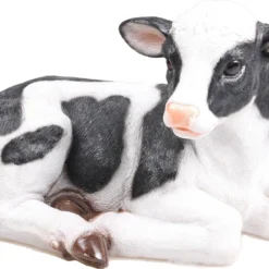 Farmwood Tuinbeeld Kalf Kyra Zwart / Wit 46,5 X 28,5 X 27 Cm