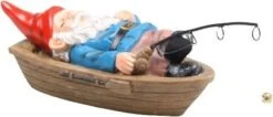 Farmwood Tuinbeeld Kabouter In Roeitboot Multi 20 X 9 X 11 Cm