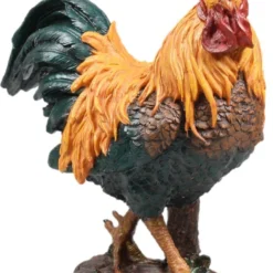 Farmwood Tuinbeeld Haan Bruin / Oranje / Groen 20 X 12 X 23 Cm