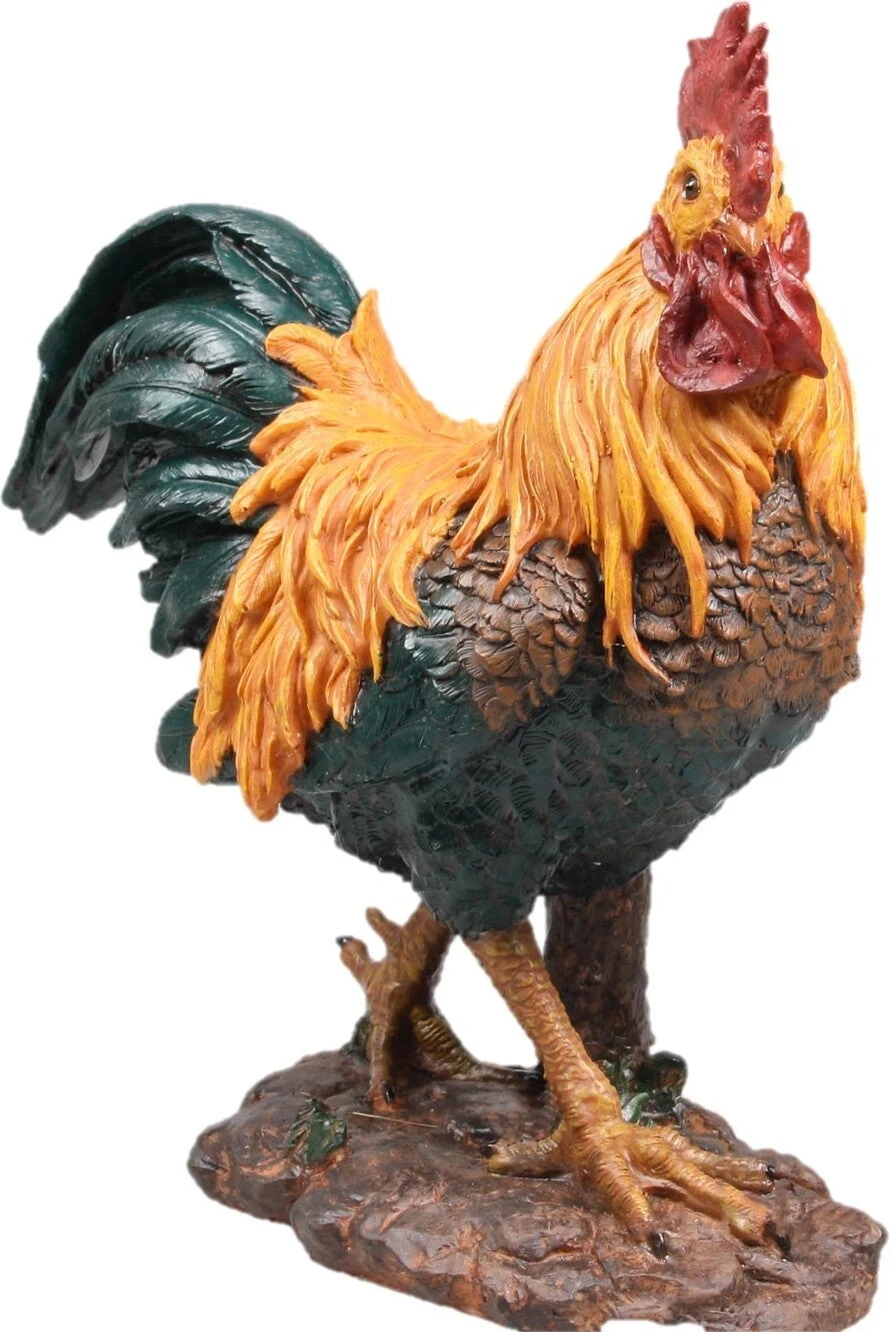 Farmwood Tuinbeeld Haan Bruin / Oranje / Groen 20 X 12 X 23 Cm 3 Farmwood Tuinbeeld Haan Bruin / Oranje / Groen 20 X 12 X 23 Cm