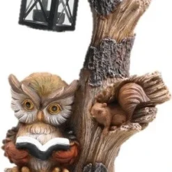 SID Tuinbeeld Uil In Boom Ubbe Bruin / Zwart 22,5 X 13 X 43 Cm