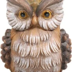 SID Tuinbeeld Uil Ubbe Bruin 10 X 9 X 14,5 Cm