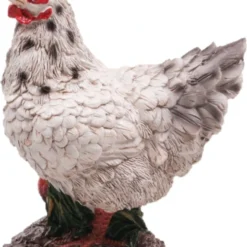 Farmwood Tuinbeeld Kip Wendy Wit 5 X 5 X 12 Cm