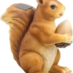 Farmwood Tuinbeeld Eekhoorn LED Maurice Bruin 16 X 9 X 17 Cm