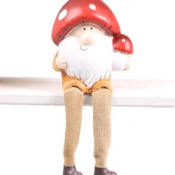 SID Tuinbeeld Kabouter Mr. Mushroom Geel / Rood / Wit 9 X 6,5 X 10 Cm