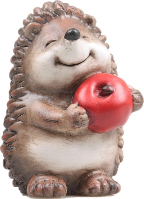 SID Tuinbeeld Egel Met Appel Frits Bruin / Rood 13,5 X 12 X 18 Cm 3 SID Tuinbeeld Egel Met Appel Frits Bruin / Rood 13,5 X 12 X 18 Cm