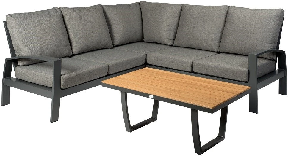 Tierra Outdoor 2-zits Loungebank Valencia Aluminium Antraciet Rechts 4 Tierra Outdoor 2-zits Loungebank Valencia Aluminium Antraciet Rechts - Afbeelding 2