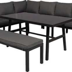 Tierra Outdoor 8-zits Loungeset Lesmo Aluminium Antraciet