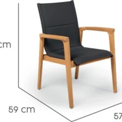 Tierra Outdoor Eettafelstoel Avero Antraciet -Madison Sales Store 8719638367479 4