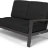 Tierra Outdoor 2-zits Loungebank Queens Aluminium Zwart Links