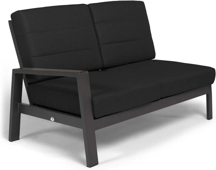 Tierra Outdoor 2-zits Loungebank Queens Aluminium Zwart Rechts 3 Tierra Outdoor 2-zits Loungebank Queens Aluminium Zwart Rechts