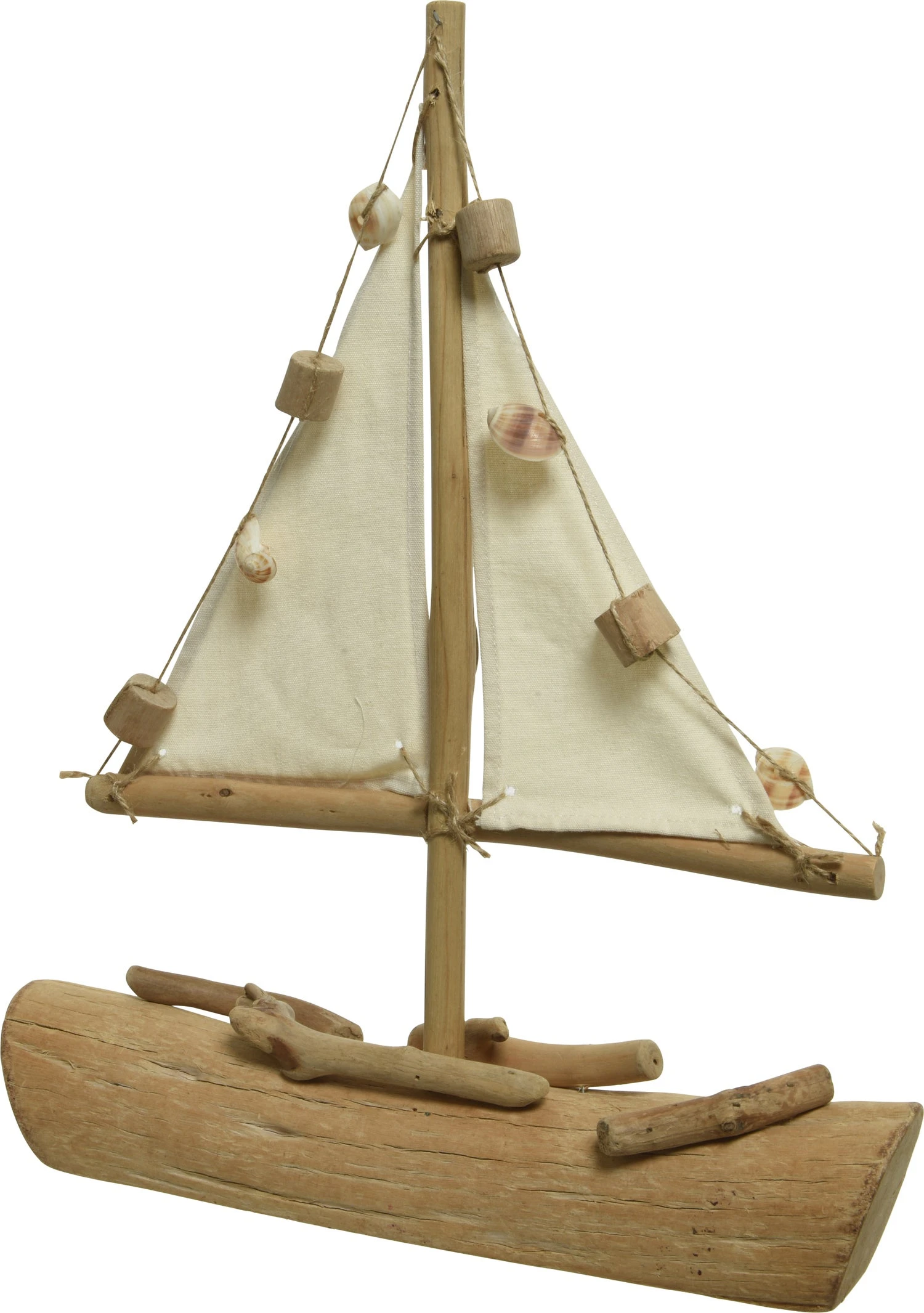 Decoris Decoratie Boot Beige 36 X 7 X 45 Cm 3 Decoris Decoratie Boot Beige 36 X 7 X 45 Cm