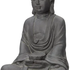Intratuin Tuinbeeld Boeddha Antraciet 45,5 X 35 X 66,5 Cm