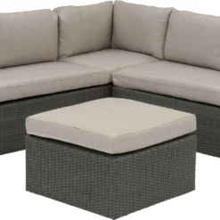 Intratuin 4-zits Loungeset Donau Wicker Grijs