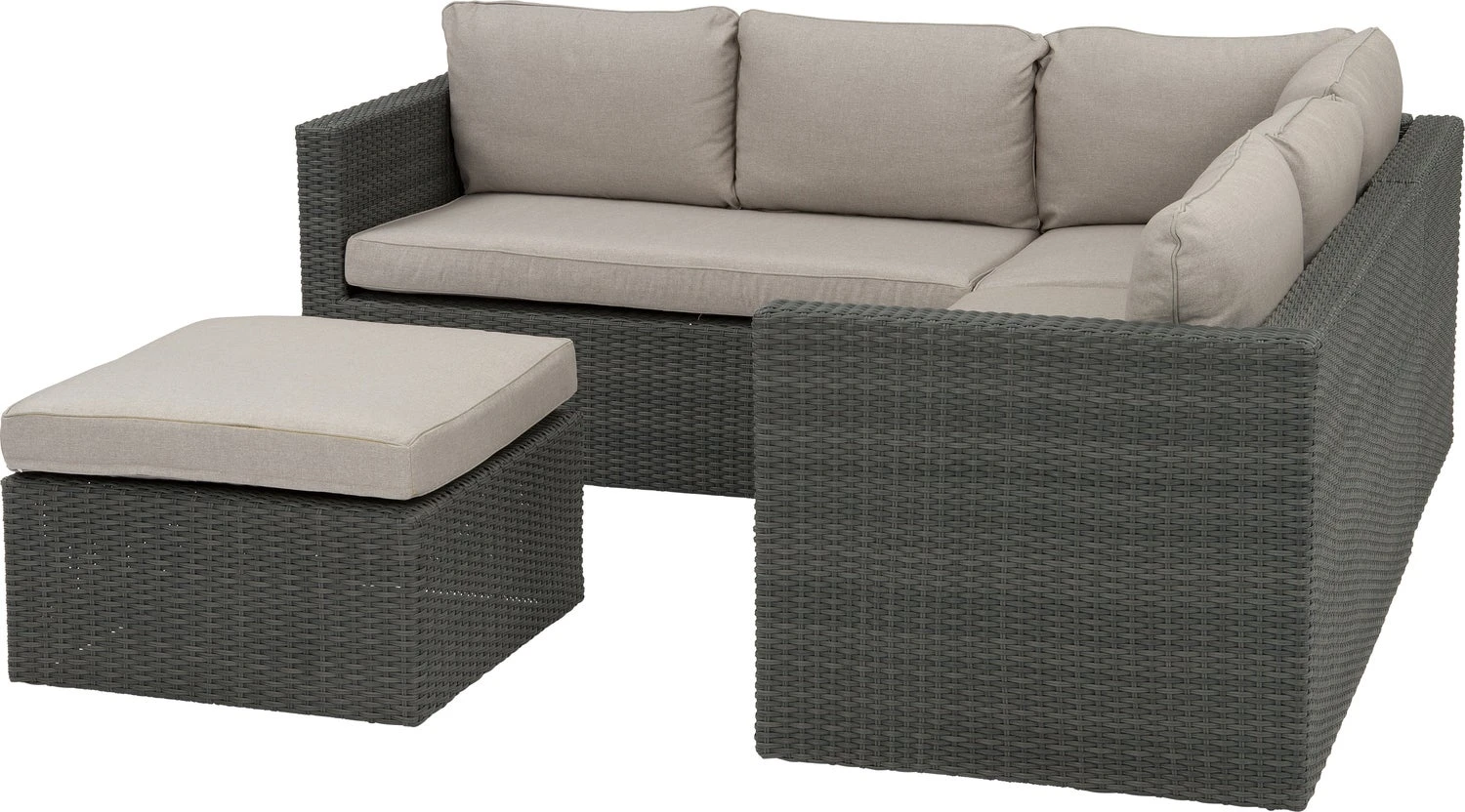 Intratuin 4-zits Loungeset Donau Wicker Grijs 4 Intratuin 4-zits Loungeset Donau Wicker Grijs - Afbeelding 2