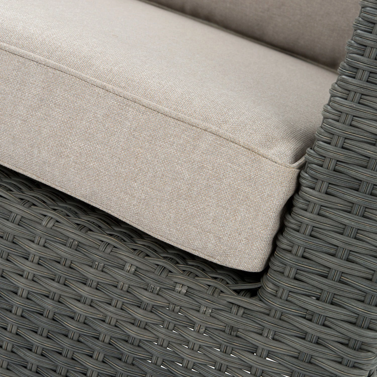 Intratuin 4-zits Loungeset Donau Wicker Grijs 7 Intratuin 4-zits Loungeset Donau Wicker Grijs - Afbeelding 5