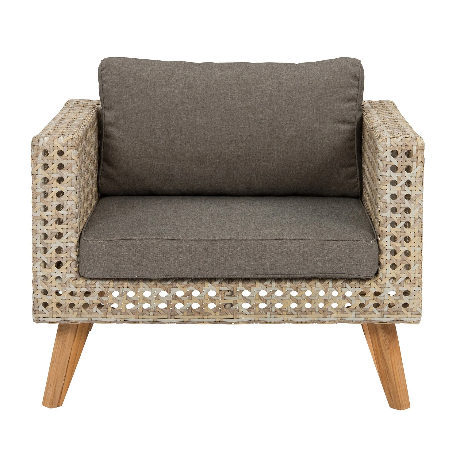 Intratuin Loungestoel Vitoria Wicker 4 Intratuin Loungestoel Vitoria Wicker - Afbeelding 2