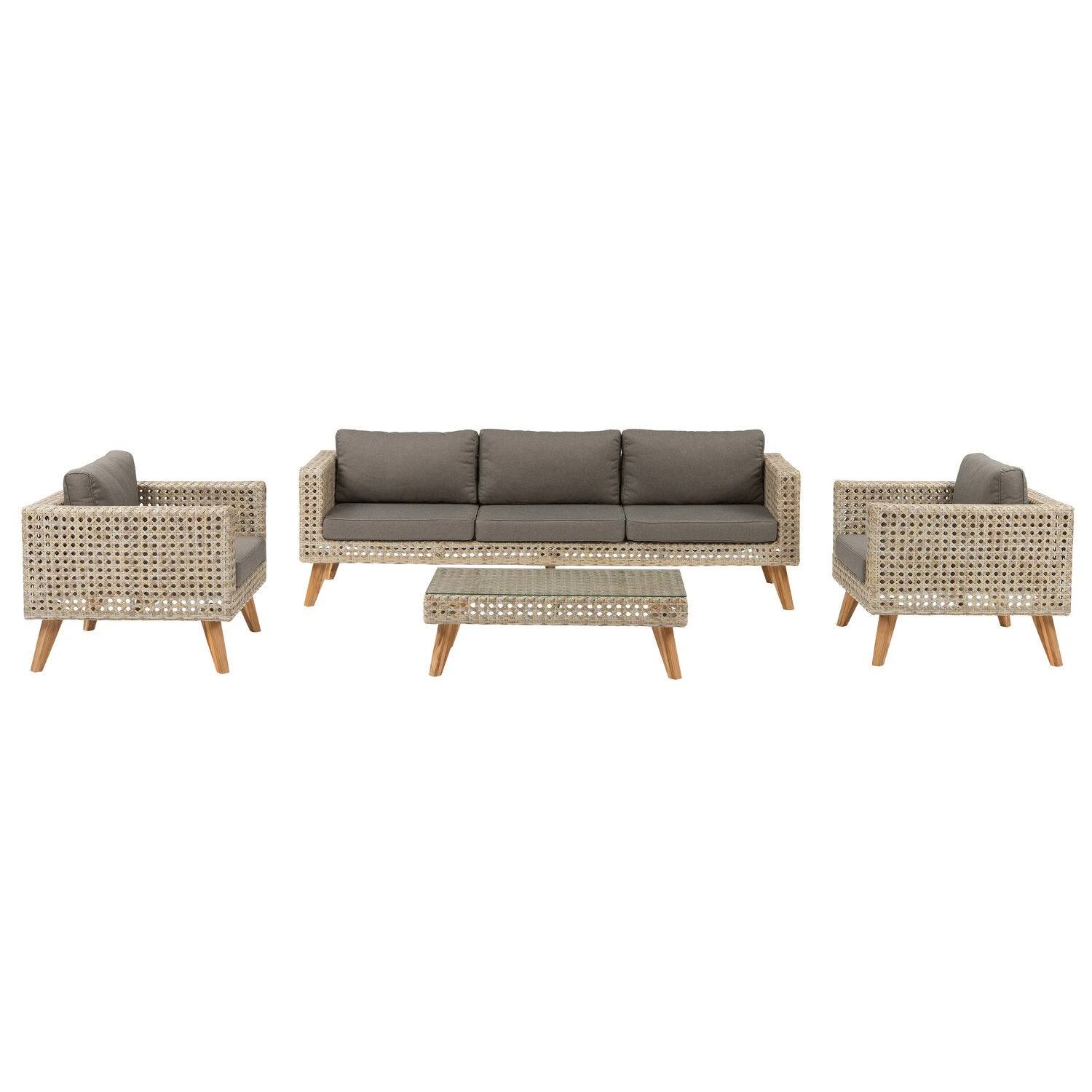Intratuin Loungestoel Vitoria Wicker 6 Intratuin Loungestoel Vitoria Wicker - Afbeelding 4