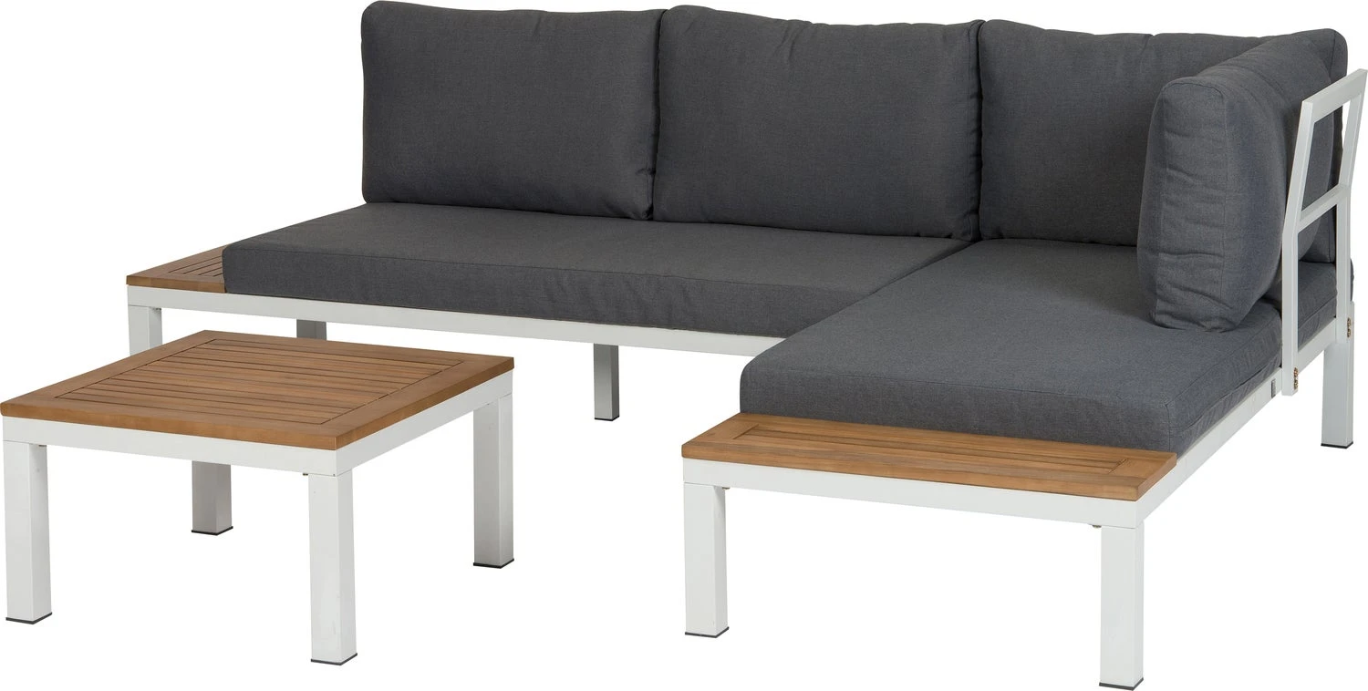 Intratuin 4-zits Loungeset Guava Staal Wit 4 Intratuin 4-zits Loungeset Guava Staal Wit - Afbeelding 2