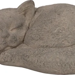 Intratuin Tuinbeeld Kat Slapend Grijs 34 X 26 X 15,5 Cm