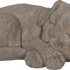 Intratuin Tuinbeeld Puppy Slapend Grijs 34 X 26 X 15,5 Cm