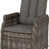 Intratuin Verstelbare Loungestoel Lima Wicker Grijs -Madison Sales Store 8720196116898 0