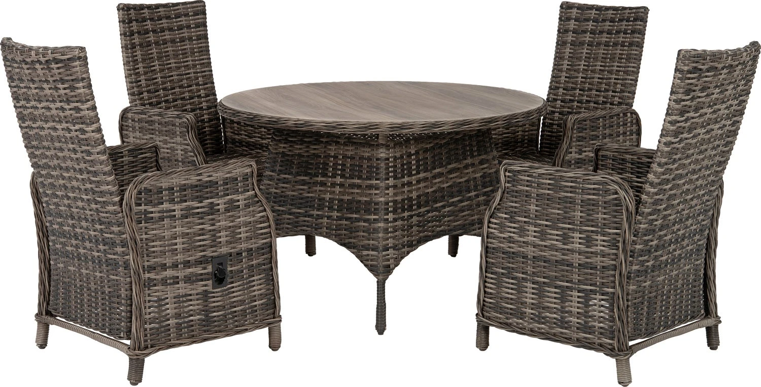 Intratuin Verstelbare Loungestoel Lima Wicker Grijs 5 Intratuin Verstelbare Loungestoel Lima Wicker Grijs - Afbeelding 3