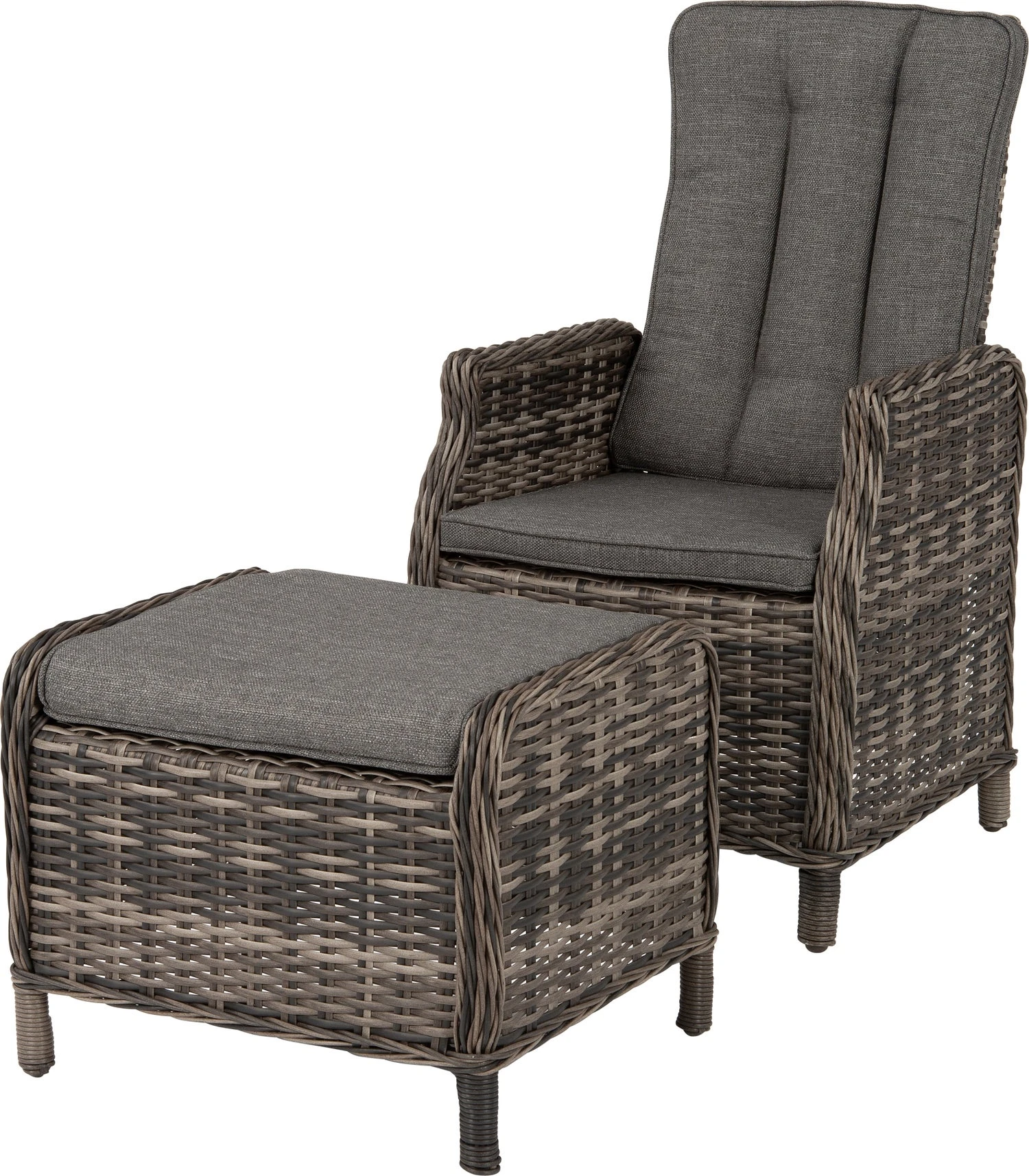 Intratuin Verstelbare Loungestoel Lima Wicker Grijs 9 Intratuin Verstelbare Loungestoel Lima Wicker Grijs - Afbeelding 7