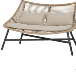 Intratuin 4-zits Loungeset Saar Wicker Naturel