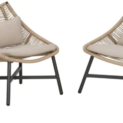 Intratuin 4-zits Loungeset Saar Wicker Naturel -Madison Sales Store 8720196117079 3