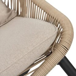 Intratuin 4-zits Loungeset Saar Wicker Naturel -Madison Sales Store 8720196117079 4
