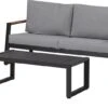 Intratuin 4-zits Loungeset Amber Aluminium Zwart -Madison Sales Store 8720196117147 0