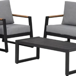 Intratuin 4-zits Loungeset Amber Aluminium Zwart -Madison Sales Store 8720196117147 2