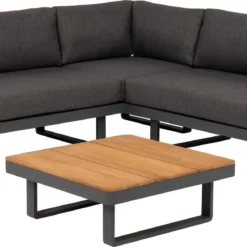 Intratuin 4-zits Loungeset Thom Aluminium Antraciet