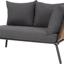 Intratuin 2-zits Loungebank Iris Wicker Naturel Links