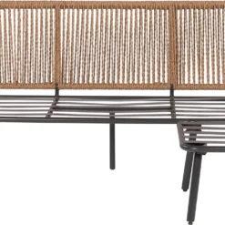 Intratuin 3-zits Loungebank Iris Met Chaise Longue Wicker Naturel -Madison Sales Store 8720196182800 5