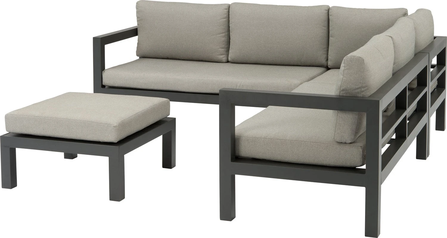 Intratuin 4-zits Loungeset Nola Aluminium Grijs 4 Intratuin 4-zits Loungeset Nola Aluminium Grijs - Afbeelding 2