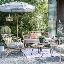 Intratuin 4-zits Loungeset Didi Wicker Naturel -Madison Sales Store 8720196183111 8