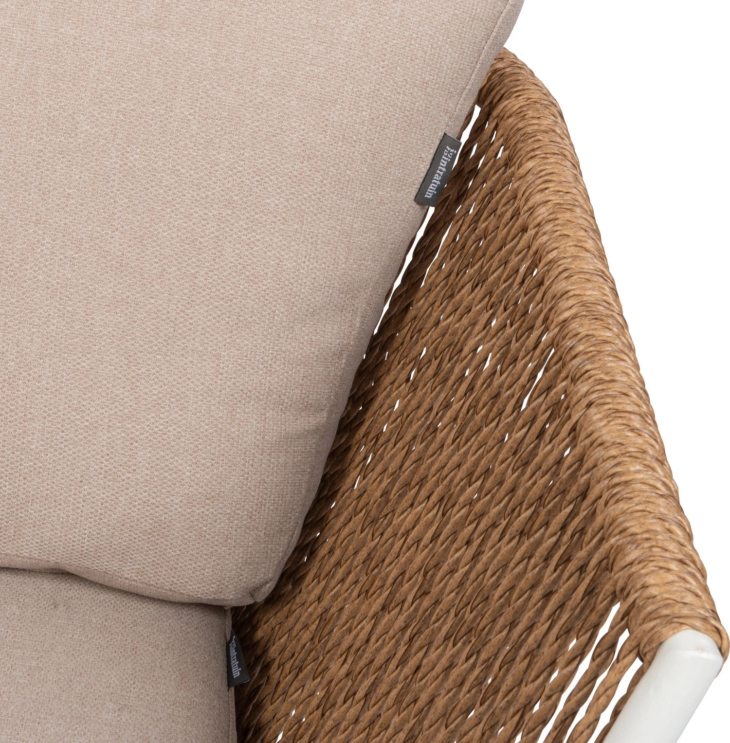 Intratuin 3-zits Loungebank Iris Met Chaise Longue Wicker Naturel / Wit 4 Intratuin 3-zits Loungebank Iris Met Chaise Longue Wicker Naturel / Wit - Afbeelding 2