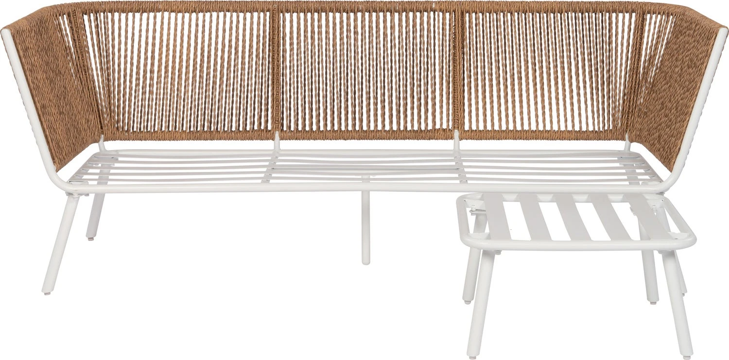 Intratuin 3-zits Loungebank Iris Met Chaise Longue Wicker Naturel / Wit 7 Intratuin 3-zits Loungebank Iris Met Chaise Longue Wicker Naturel / Wit - Afbeelding 5