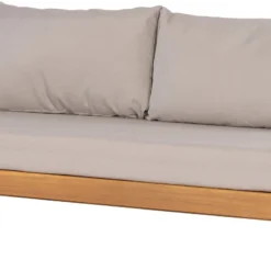 Intratuin Daybed / Loungebank Lazy Teakwash Grijs 73 / 133 X 180 X 75 Cm