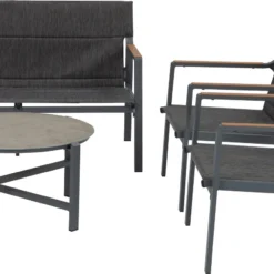 Intratuin 4-zits Loungeset Derby Aluminium Grijs -Madison Sales Store 8720196350179 3