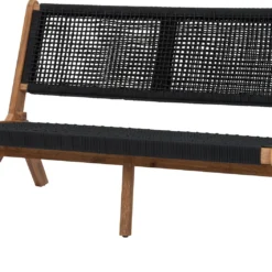 Intratuin 2-zits Loungebank Coco Zwart Acaciahout